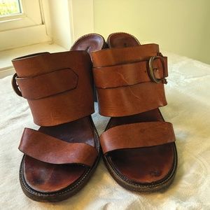70's Vintage Robert Clergerie Brown Sandals 8.5